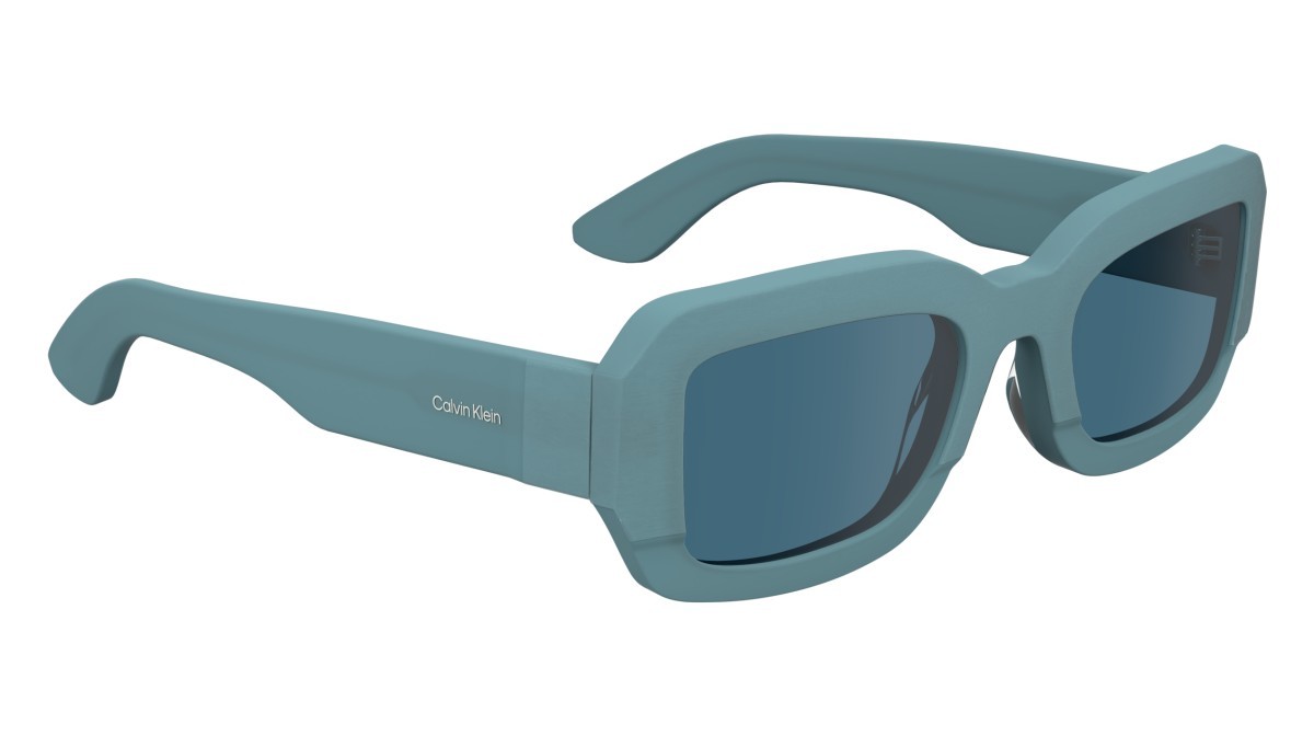 Sunglasses Calvin Klein CK24511S (413) color azure shape rectangle lenses solid azure