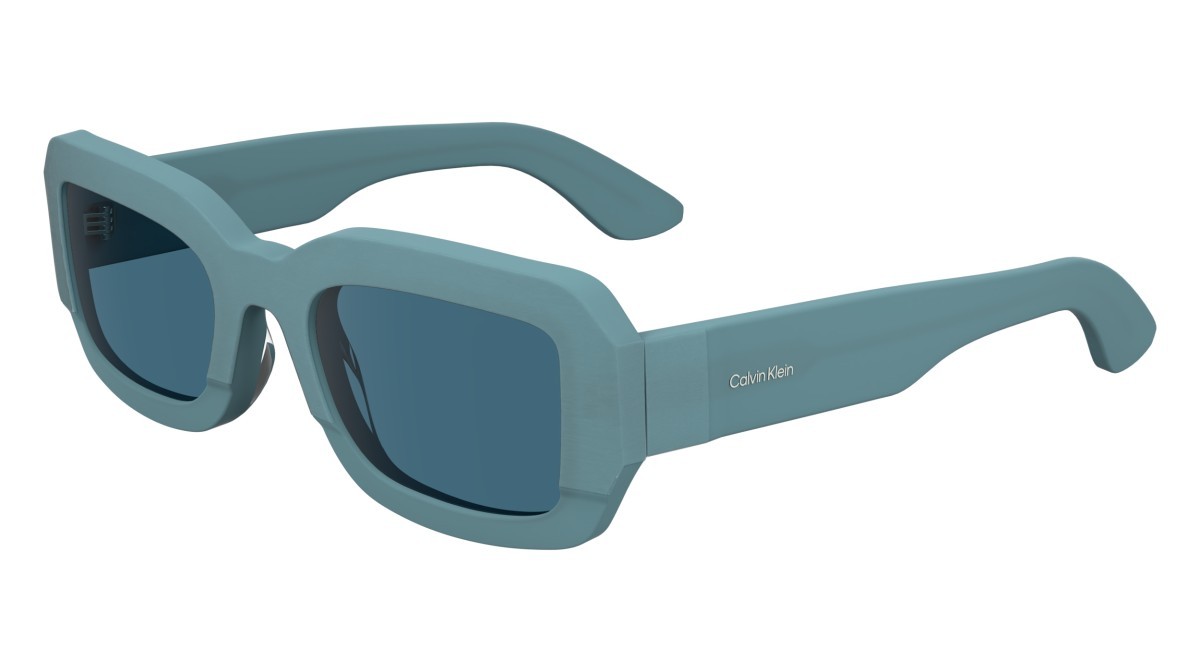 Sunglasses Calvin Klein CK24511S (413) color azure shape rectangle lenses solid azure