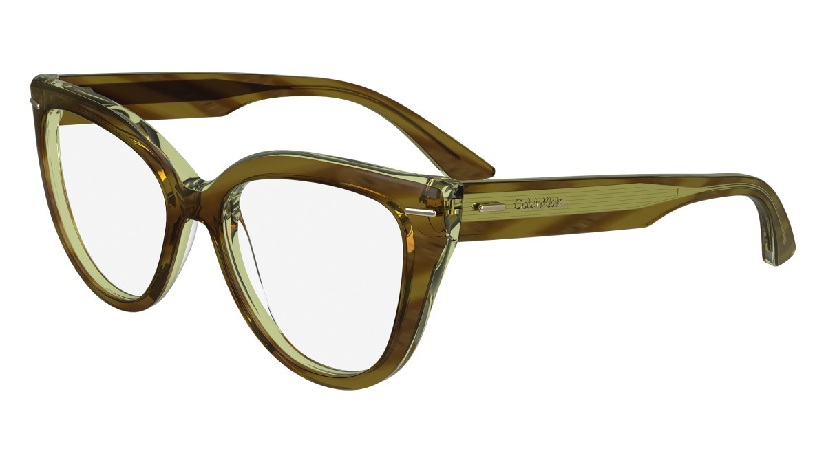 Eyeglasses Calvin Klein CK24514 (216) color striped brown/yellow shape butterfly 