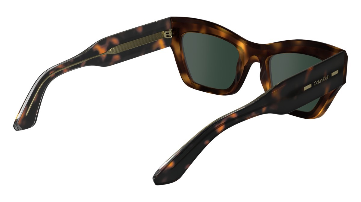 Sonnenbrillen Calvin Klein CK24531S (240) farbe havana form schmetterling gläser solid green