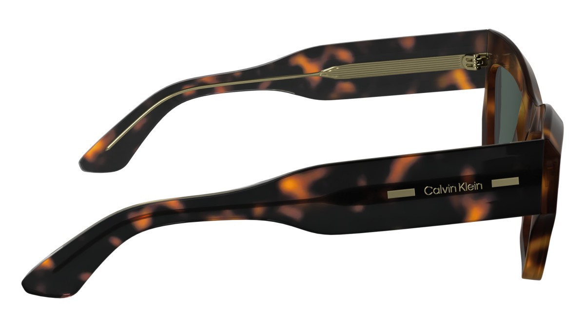 Sonnenbrillen Calvin Klein CK24531S (240) farbe havana form schmetterling gläser solid green