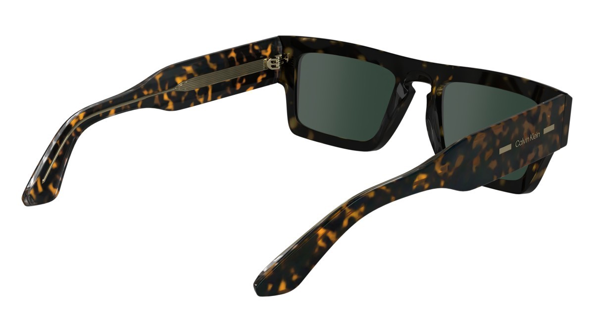 Sonnenbrillen Calvin Klein CK24532S (235) farbe dark havana form rechteckig gläser solid green