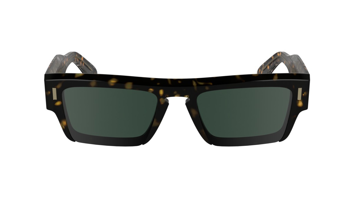Sonnenbrillen Calvin Klein CK24532S (235) farbe dark havana form rechteckig gläser solid green