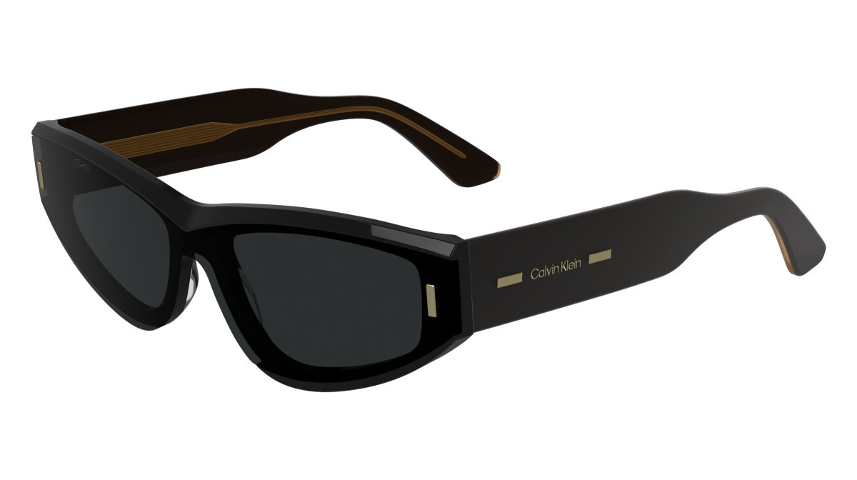 Sonnenbrillen Calvin Klein CK24534S (001) farbe black form cat-eye gläser solid grey