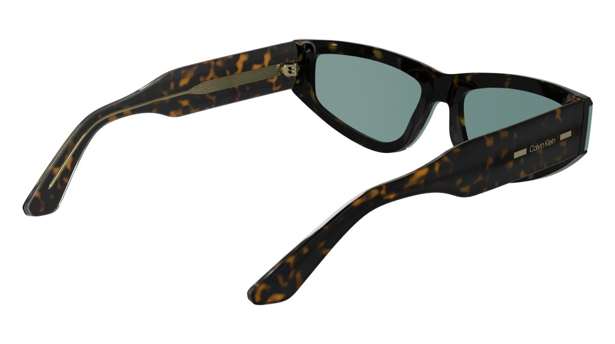 Sonnenbrillen Calvin Klein CK24534S (235) farbe dark havana form cat-eye gläser solid light azure
