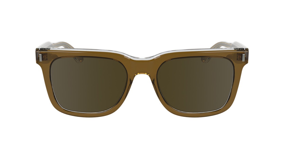Sunglasses Calvin Klein CK24536S (280) color light brown/crystal shape rectangle lenses solid brown