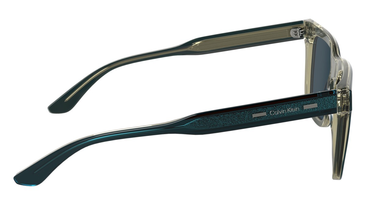 Sunglasses Calvin Klein CK24536S (434) color petrol/smoke shape rectangle lenses solid blue