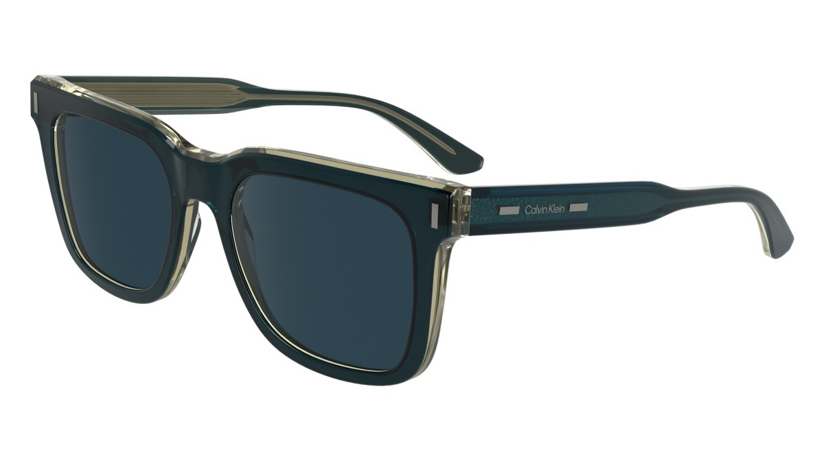 Sunglasses Calvin Klein CK24536S (434) color petrol/smoke shape rectangle lenses solid blue