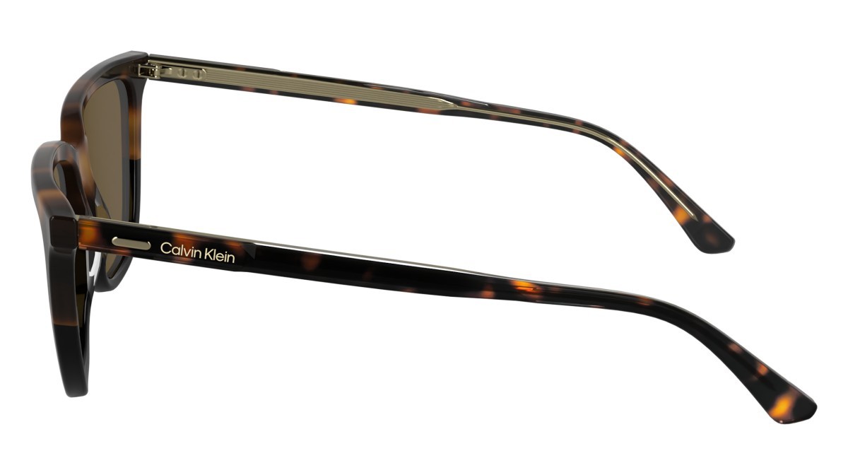 Sunglasses Calvin Klein CK24537S (233) color havana/black shape rectangle lenses solid light brown