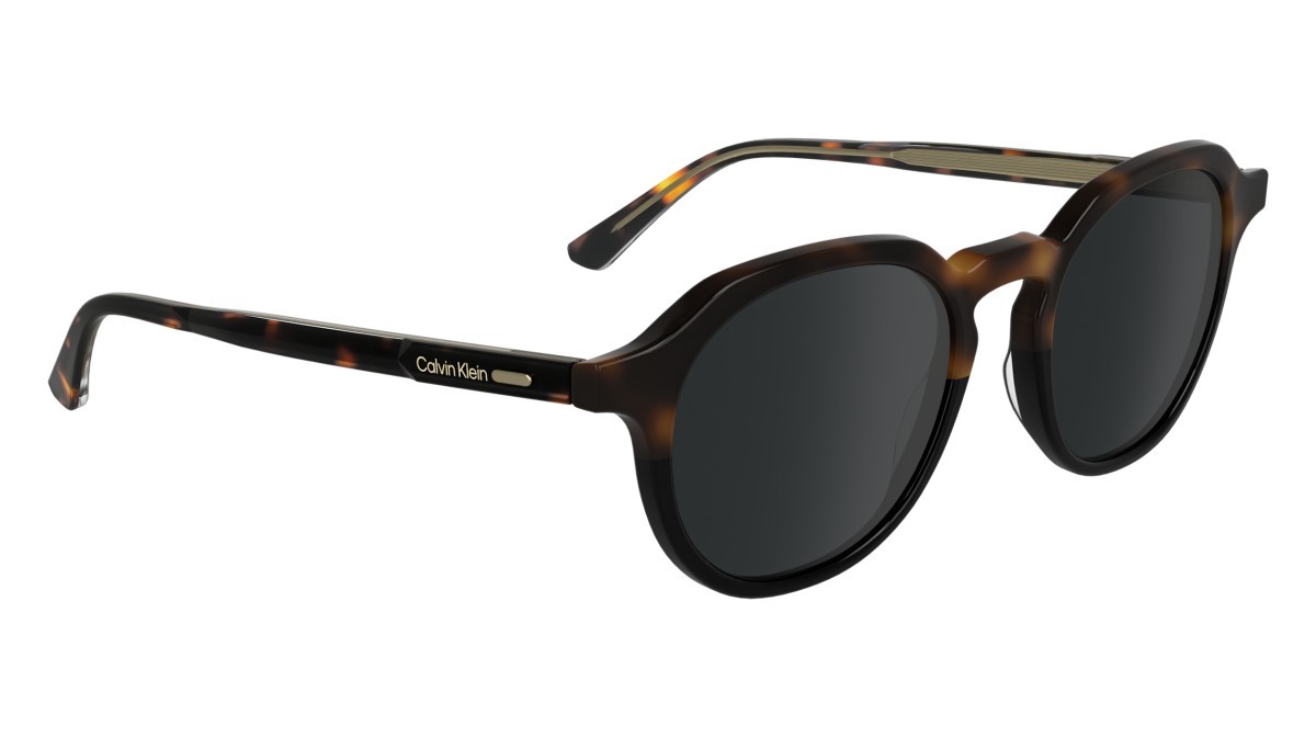 Sunglasses Calvin Klein CK24538S (233) color havana/black shape pantos lenses solid grey