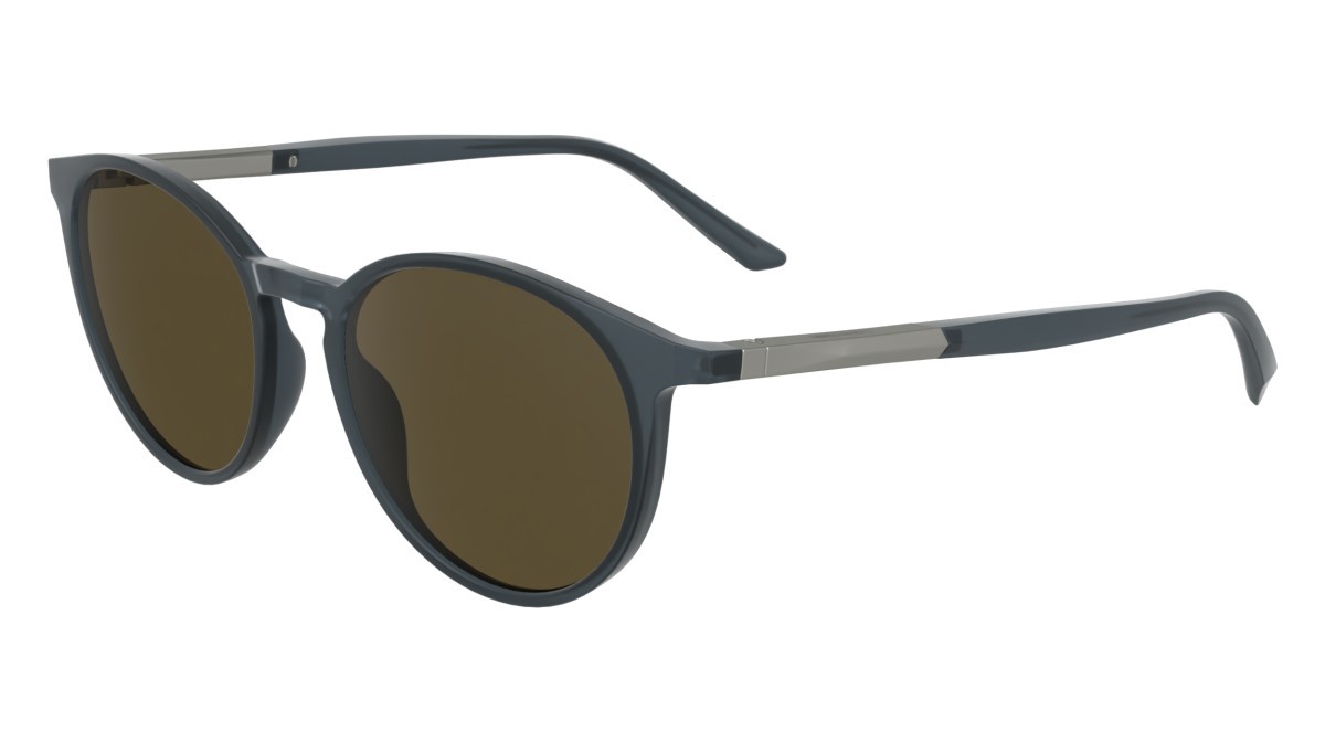 Sunglasses Calvin Klein CK24539S (413) color azure shape round lenses solid light brown