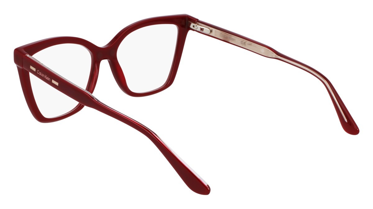 Eyeglasses Calvin Klein CK24550MAG-SET (605) color burgundy shape butterfly lenses polar solid brown
