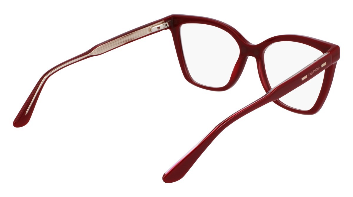 Eyeglasses Calvin Klein CK24550MAG-SET (605) color burgundy shape butterfly lenses polar solid brown