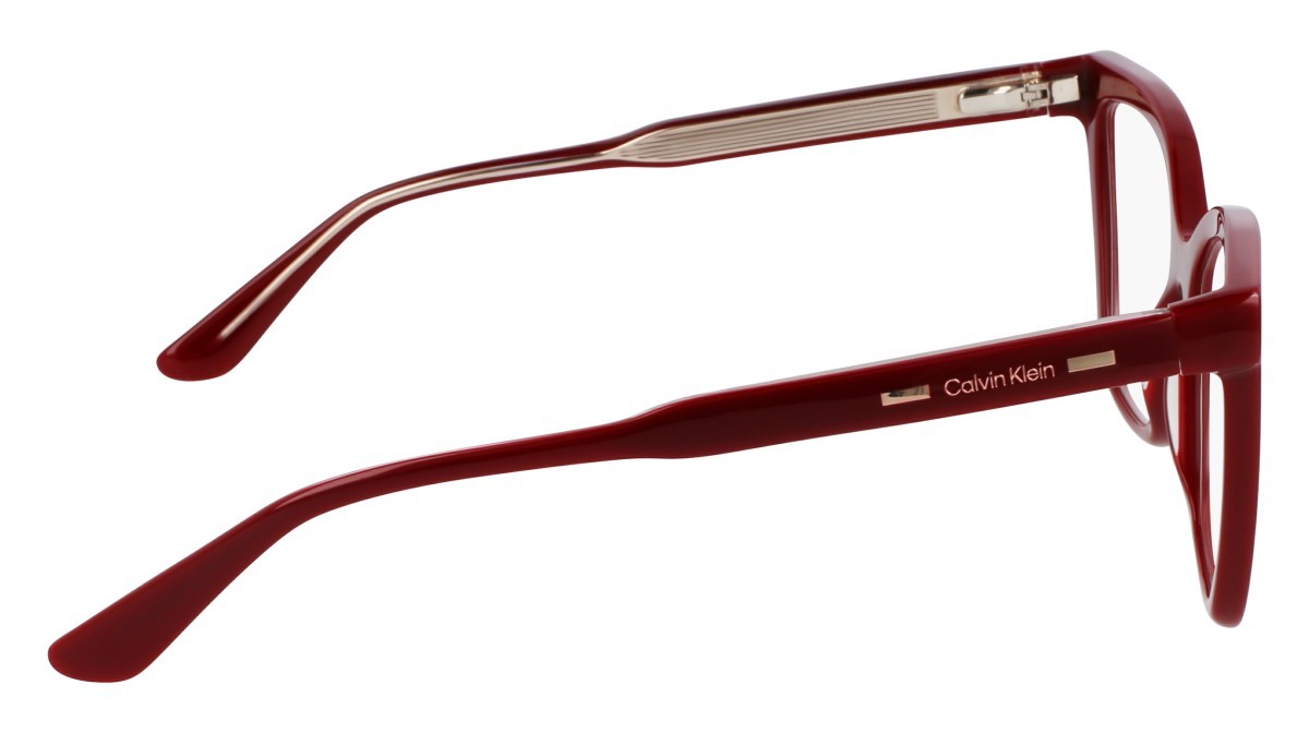 Eyeglasses Calvin Klein CK24550MAG-SET (605) color burgundy shape butterfly lenses polar solid brown