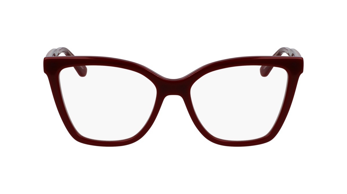 Eyeglasses Calvin Klein CK24550MAG-SET (605) color burgundy shape butterfly lenses polar solid brown