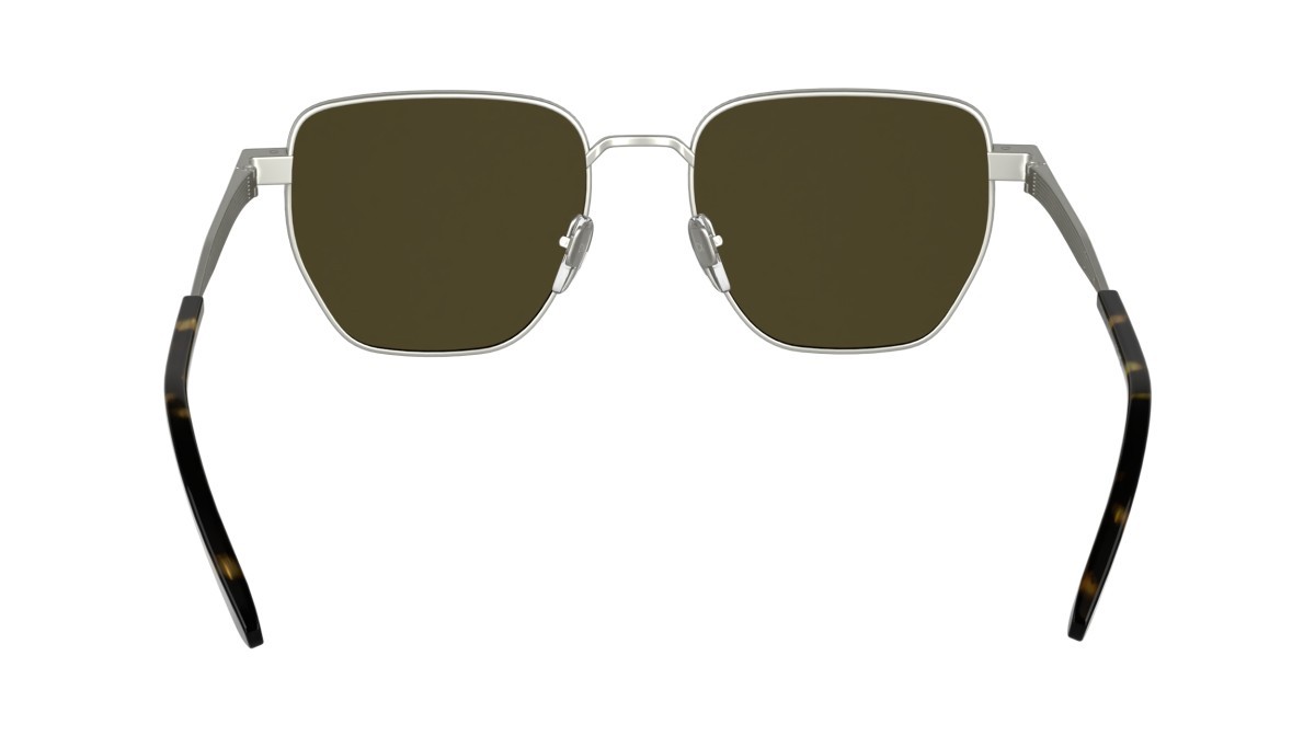 Sunglasses Calvin Klein CK25100S (045) color matte silver shape rectangle lenses solid brown