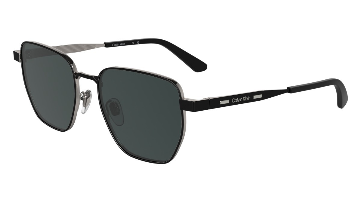 Sunglasses Calvin Klein CK25100S N (002) color matte black shape rectangle 
