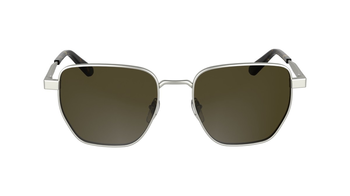 Sunglasses Calvin Klein CK25100S N (045) color matte silver shape rectangle 