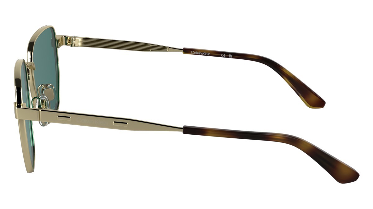 Sunglasses Calvin Klein CK25100S N (716) color light gold shape rectangle 