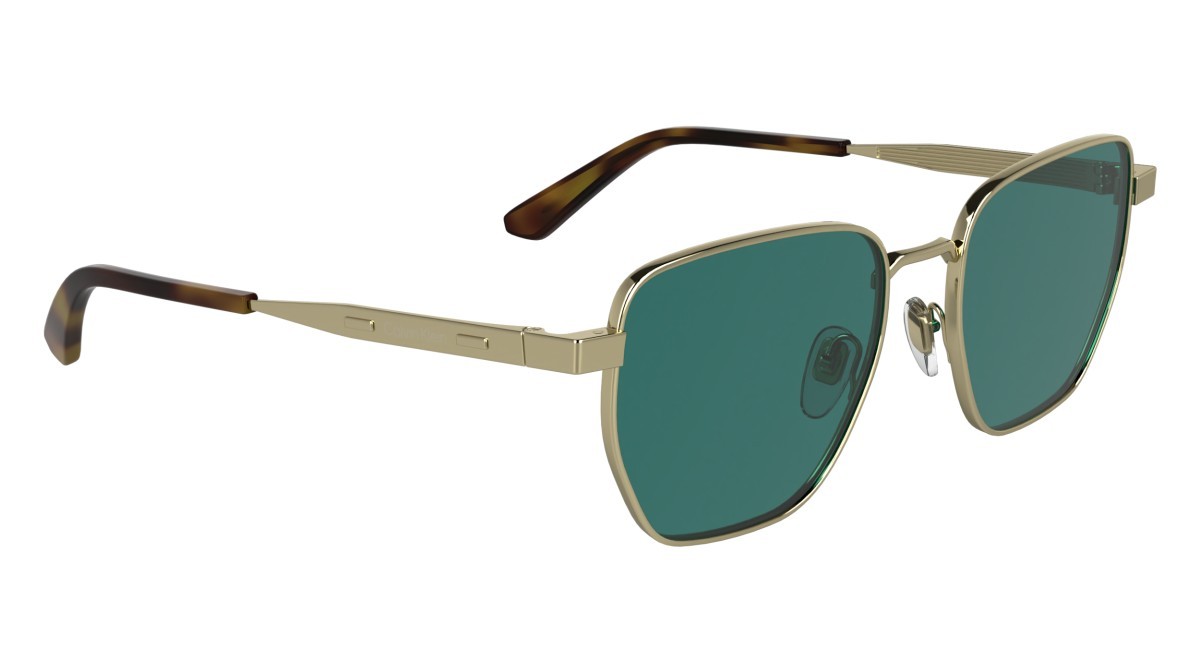 Sunglasses Calvin Klein CK25100S N (716) color light gold shape rectangle 