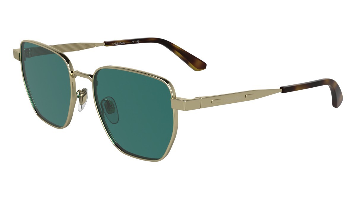 Sunglasses Calvin Klein CK25100S N (716) color light gold shape rectangle 