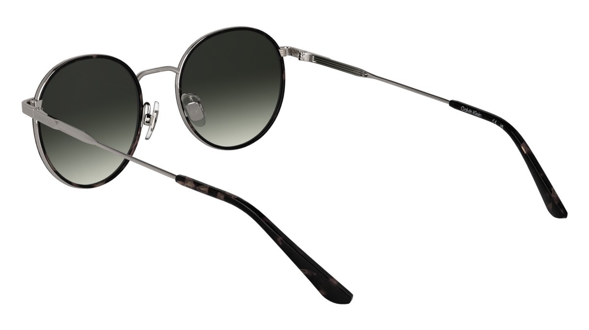 Sunglasses Calvin Klein CK25101S (223) color havana grey shape round lenses gradient smoke khaki
