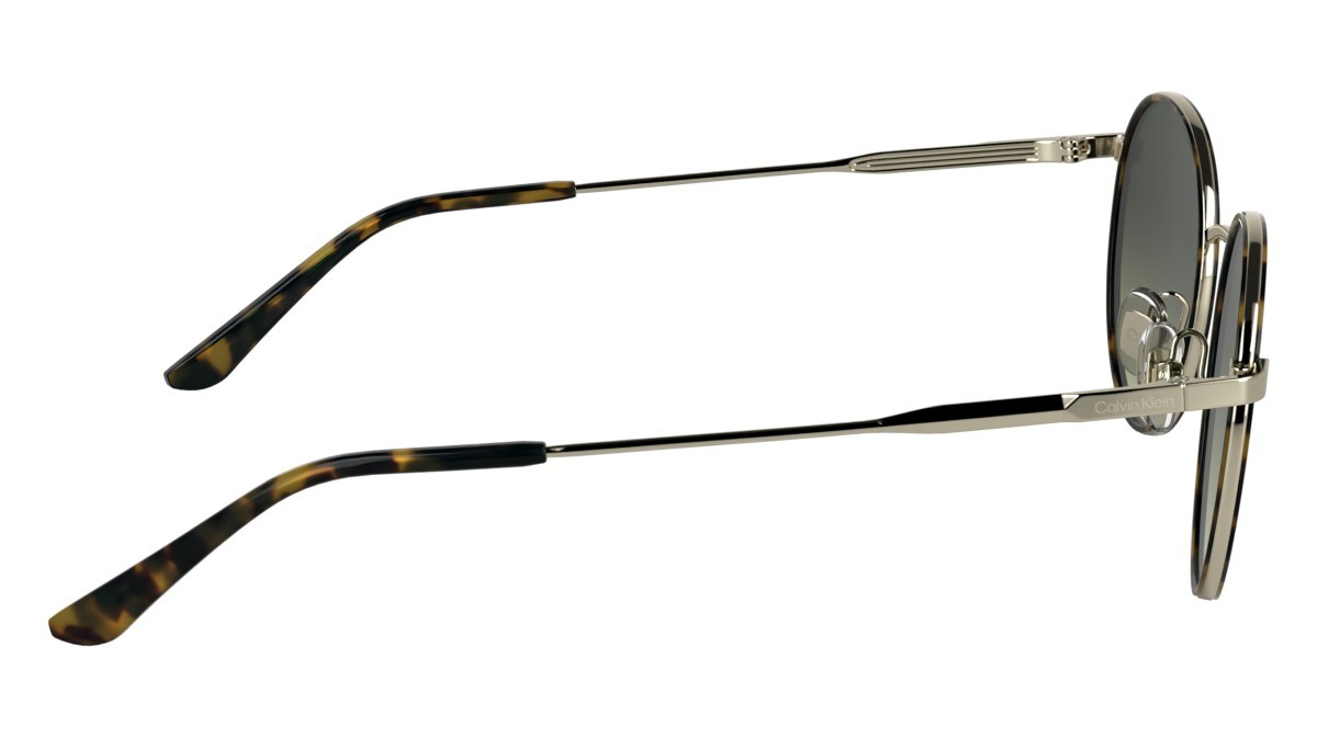 Sunglasses Calvin Klein CK25101S (235) color dark havana shape round lenses gradient khaki