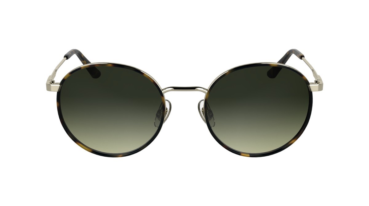 Sunglasses Calvin Klein CK25101S (235) color dark havana shape round lenses gradient khaki