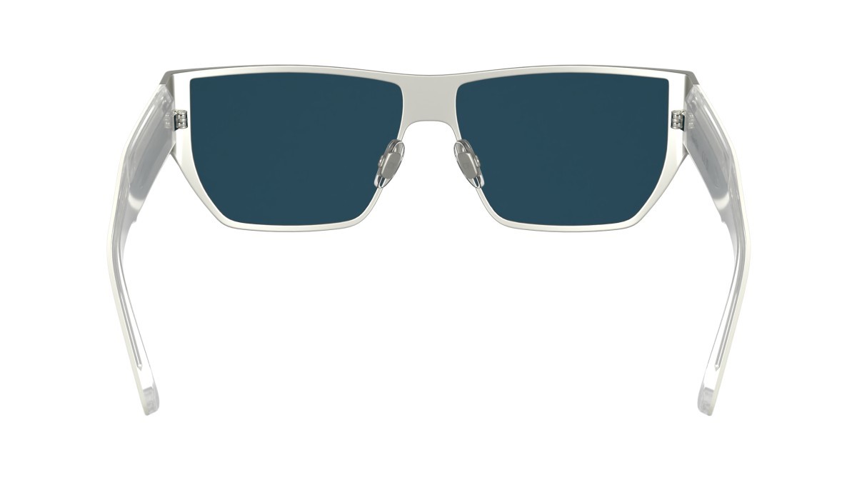 Sunglasses Calvin Klein CK25102S (045) color matte silver shape rectangle lenses solid blue