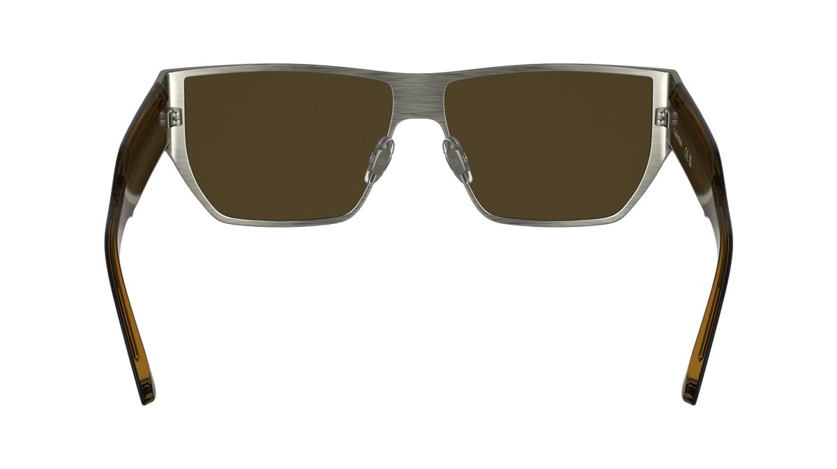Sunglasses Calvin Klein CK25102S (071) color matte light gun shape rectangle lenses solid brown