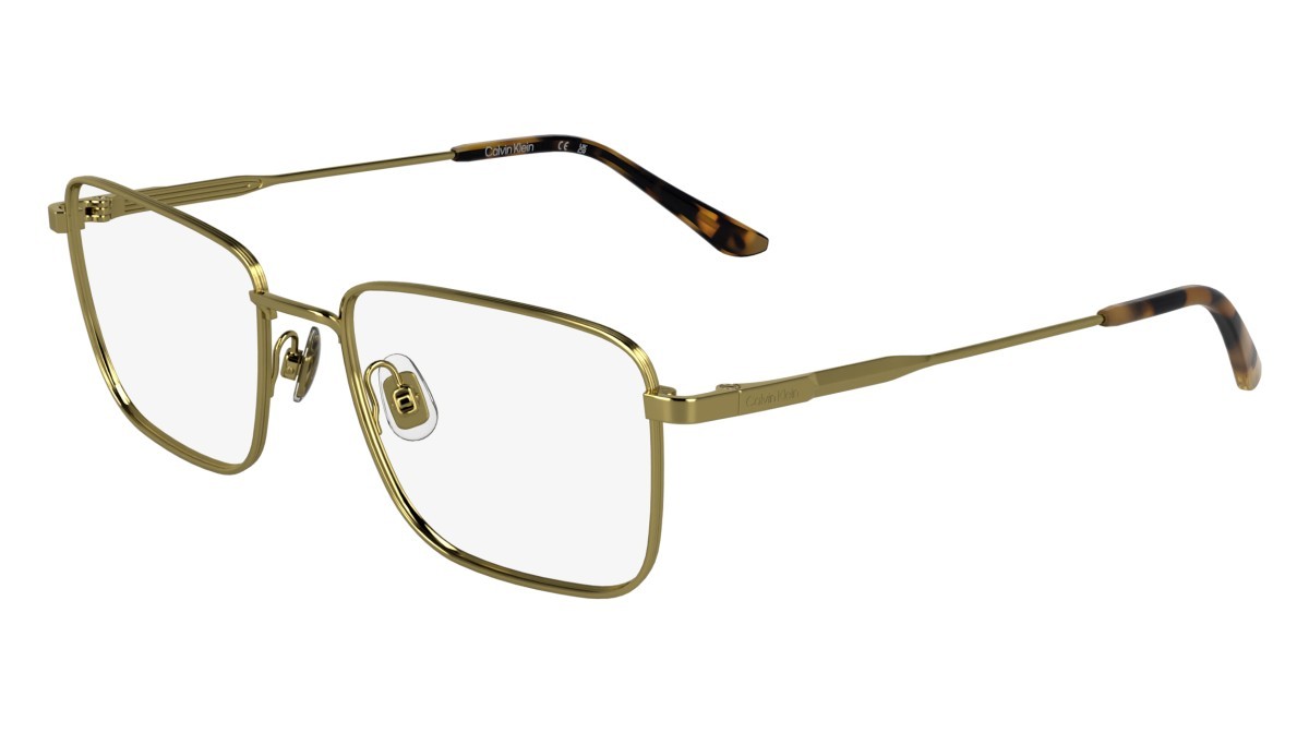 Brillen Calvin Klein CK25104 (718) farbe yellow gold form rechteckig gläser colore - 2