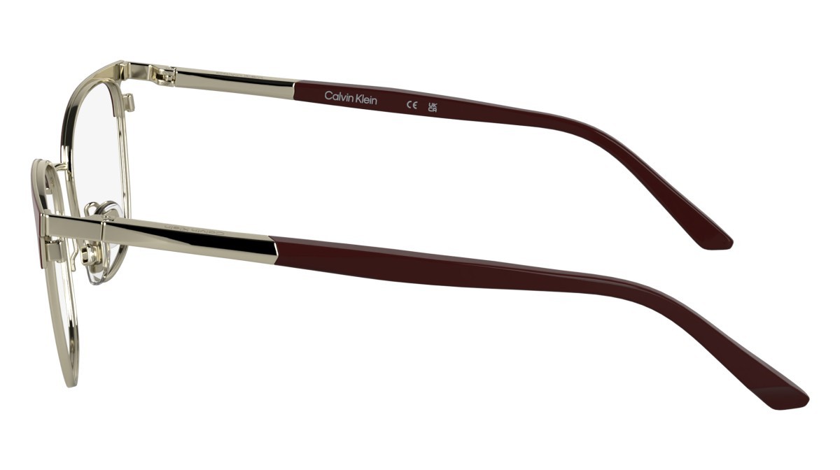 Eyeglasses Calvin Klein CK25105 (605) color burgundy shape cat eye lenses colore - 2