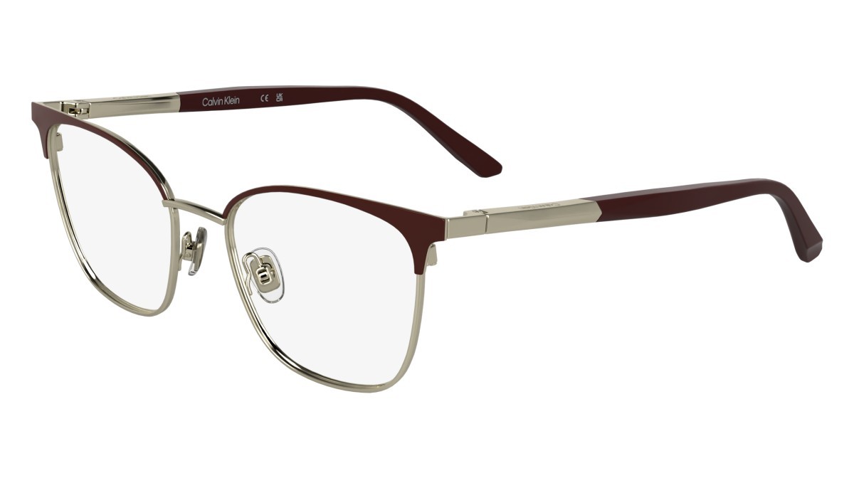 Eyeglasses Calvin Klein CK25105 (605) color burgundy shape cat eye lenses colore - 2