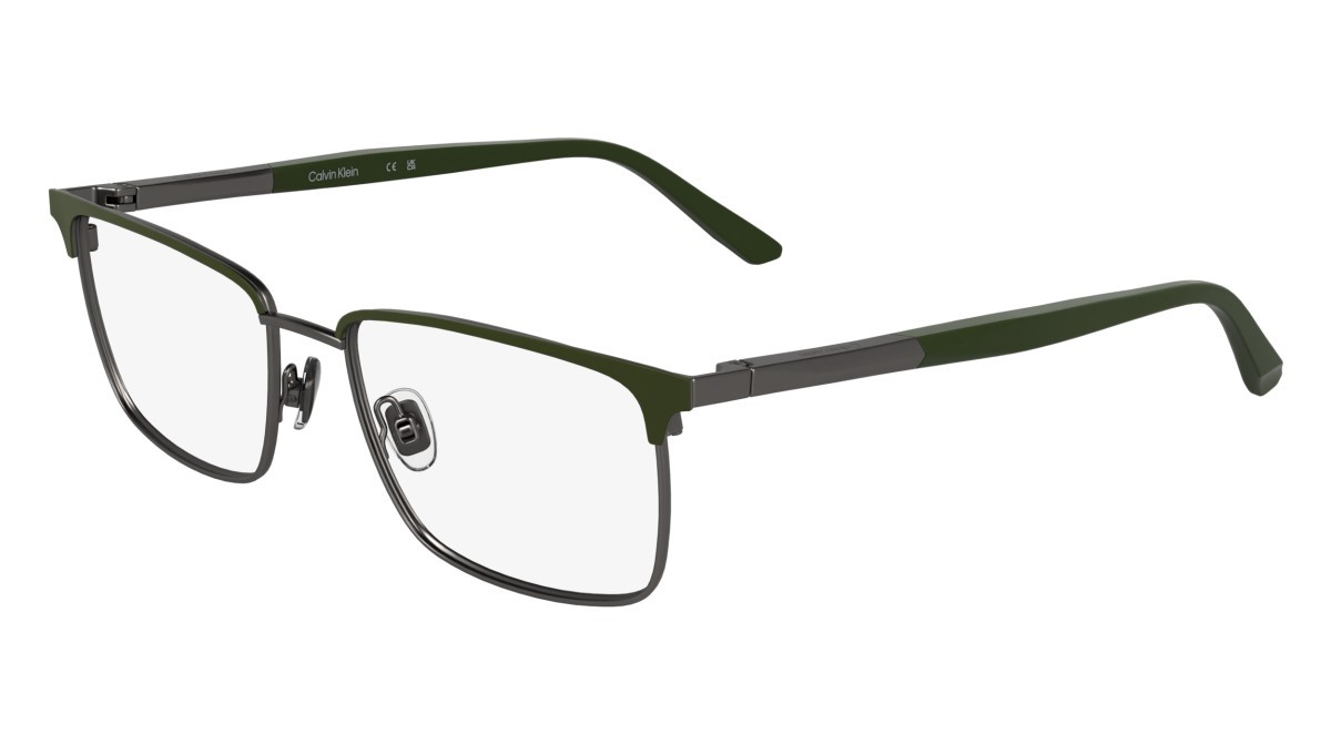 Eyeglasses Calvin Klein CK25106 (330) color khaki shape rectangle lenses colore - 3