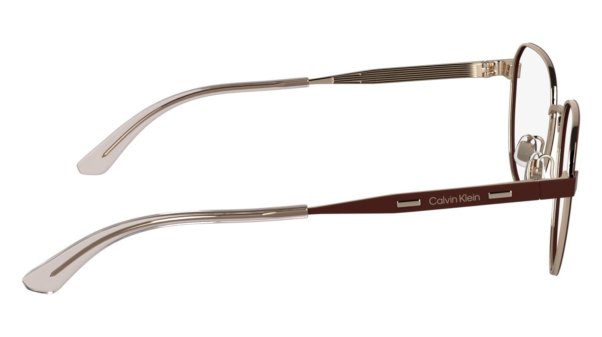 Brillen Calvin Klein CK25107 (605) farbe matte burgundy form rechteckig gläser colore - 2