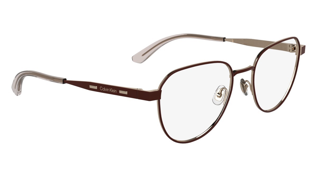 Brillen Calvin Klein CK25107 (605) farbe matte burgundy form rechteckig gläser colore - 2