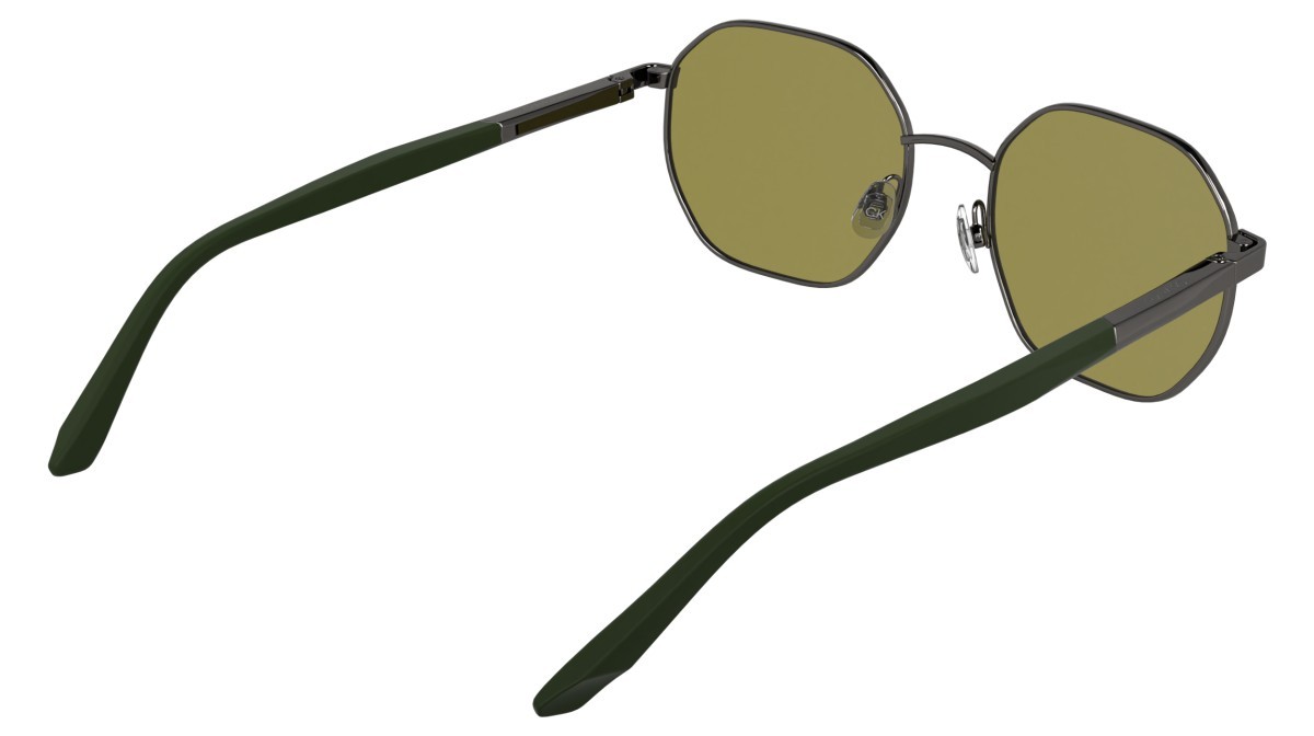 Sunglasses Calvin Klein CK25110S (070) color dark ruthenium shape rectangle lenses solid brown