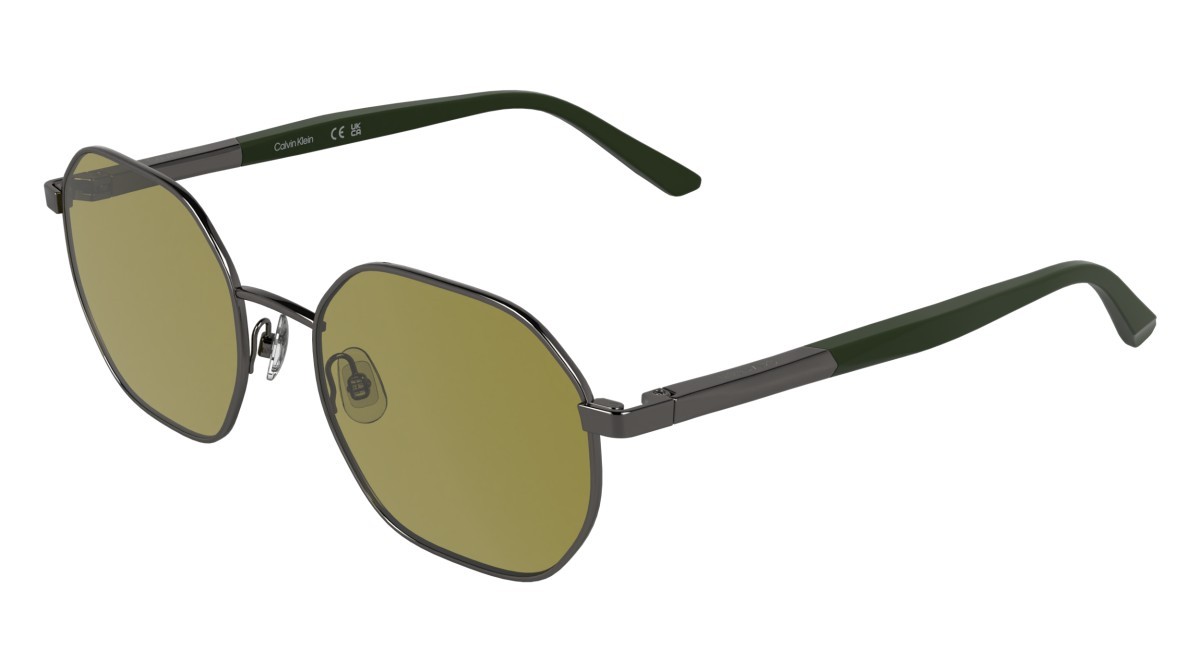 Sunglasses Calvin Klein CK25110S (070) color dark ruthenium shape rectangle lenses solid brown