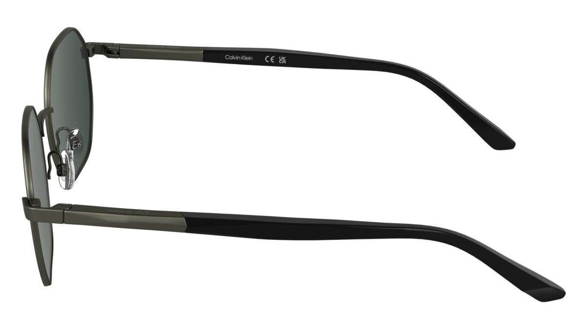 Sunglasses Calvin Klein CK25110S (072) color matte dark gunmetal shape rectangle lenses solid grey