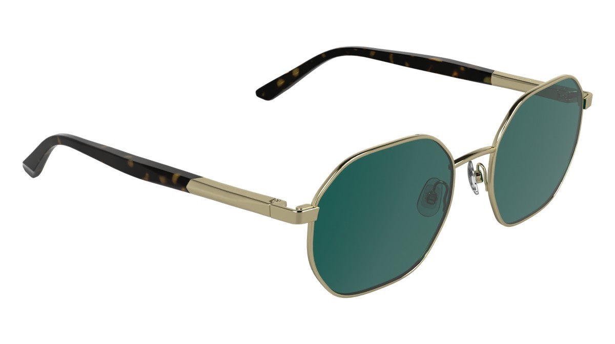 Sunglasses Calvin Klein CK25110S (717) color gold shape rectangle lenses solid petrol