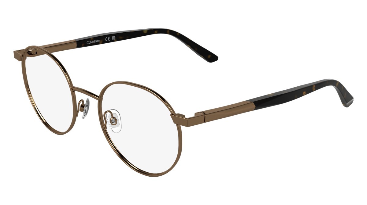 Occhiali da vista Calvin Klein CK25112 (771) colore amber gold forma rotondo 