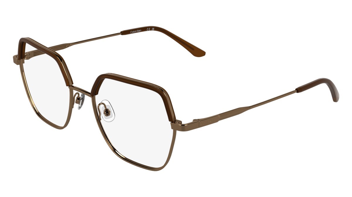 Eyeglasses Calvin Klein CK25113 (771) color amber gold shape butterfly 