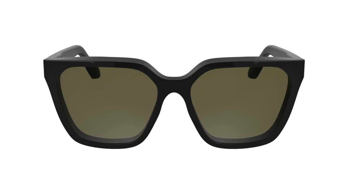 Sunglasses Calvin Klein CK25500S (001) color black shape rectangle lenses solid brown