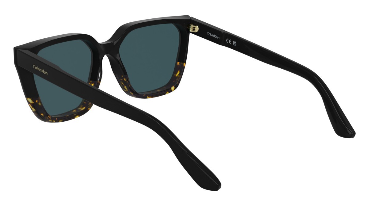 Sunglasses Calvin Klein CK25500S (006) color black/havana shape rectangle lenses solid petrol