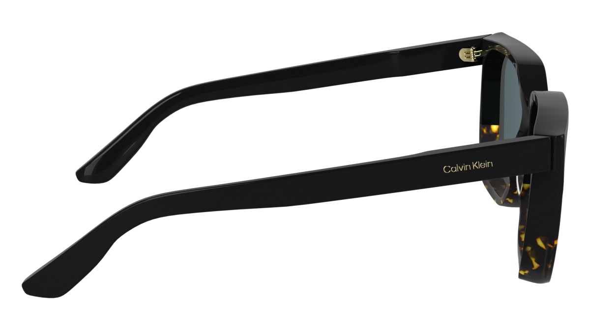 Sunglasses Calvin Klein CK25500S (006) color black/havana shape rectangle lenses solid petrol