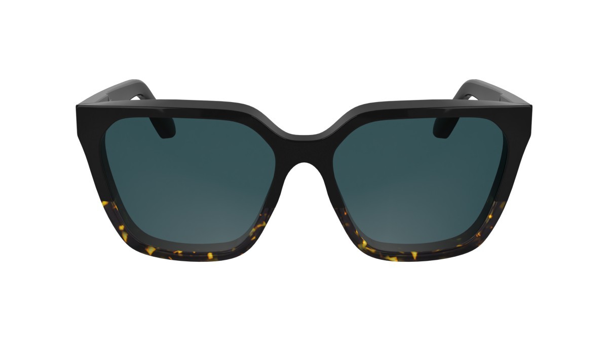 Sunglasses Calvin Klein CK25500S (006) color black/havana shape rectangle lenses solid petrol