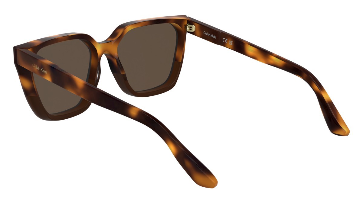 Sunglasses Calvin Klein CK25500S (238) color havana/brown shape rectangle lenses solid wine