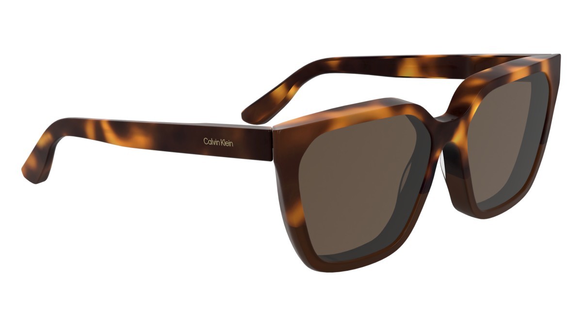 Sunglasses Calvin Klein CK25500S (238) color havana/brown shape rectangle lenses solid wine