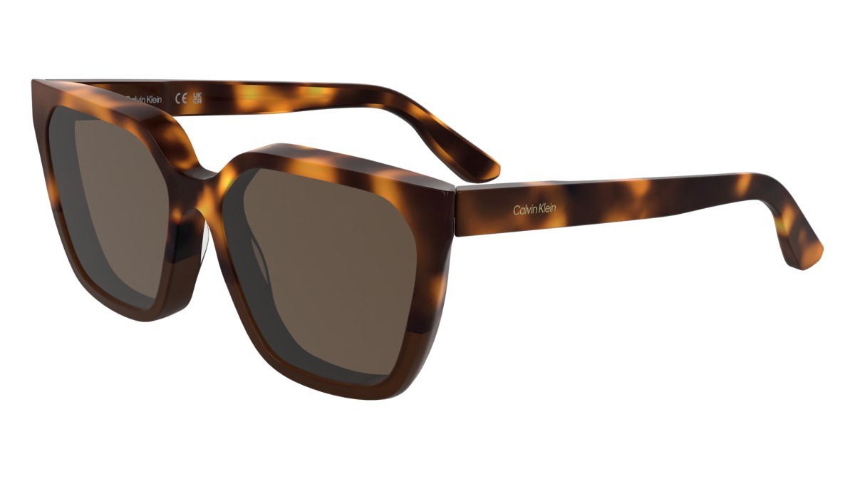 Sunglasses Calvin Klein CK25500S (238) color havana/brown shape rectangle lenses solid wine