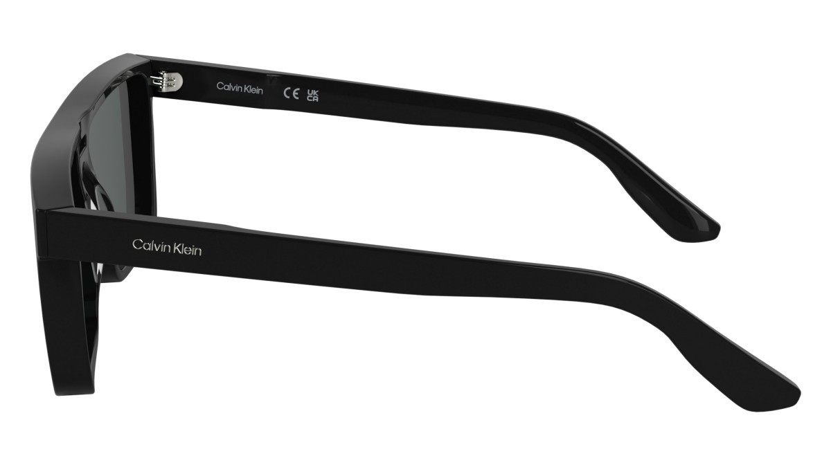 Sunglasses Calvin Klein CK25501S (001) color black shape rectangle lenses solid grey